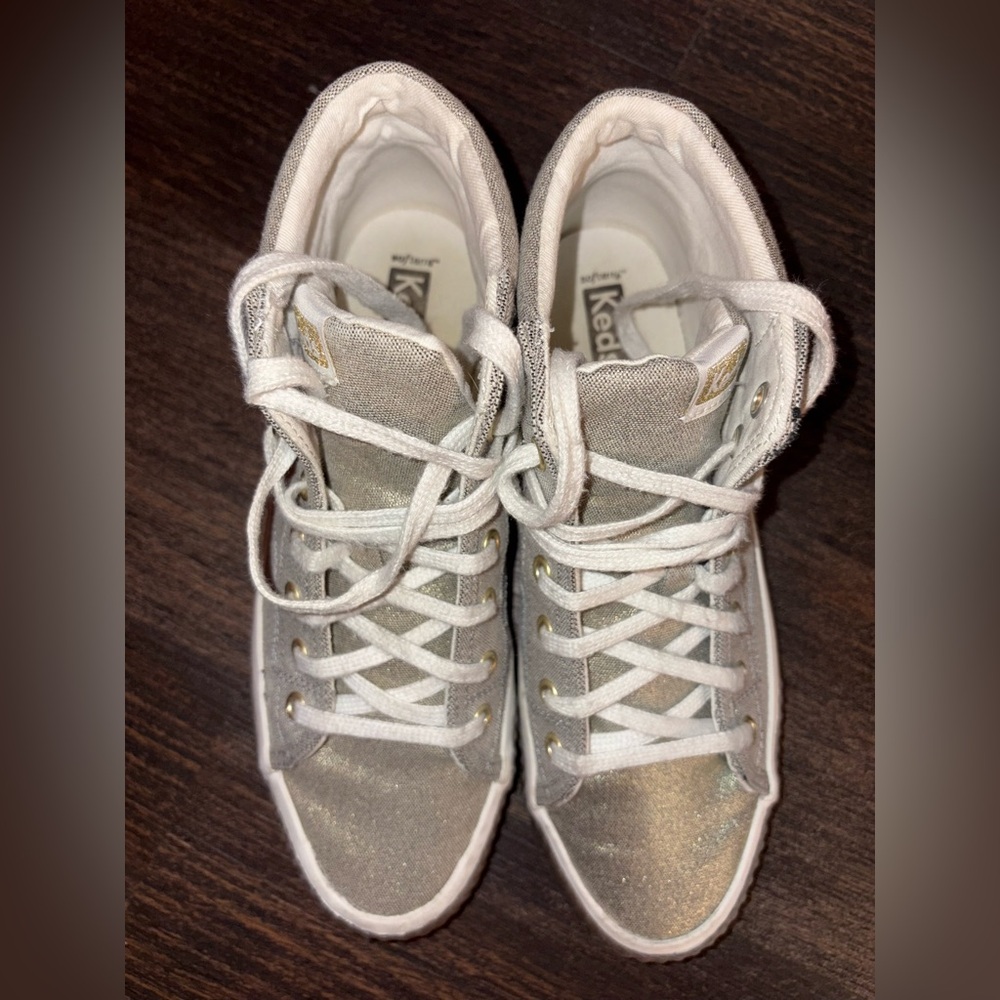 Keds Women's Demi TRX Mid Metallic Canvas Casual Sneakers